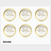 Opvallende etiketten op productverpakkingen: wit e (Vel)