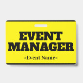 Opvallende "EVENT MANAGER" Badge (Achterkant)