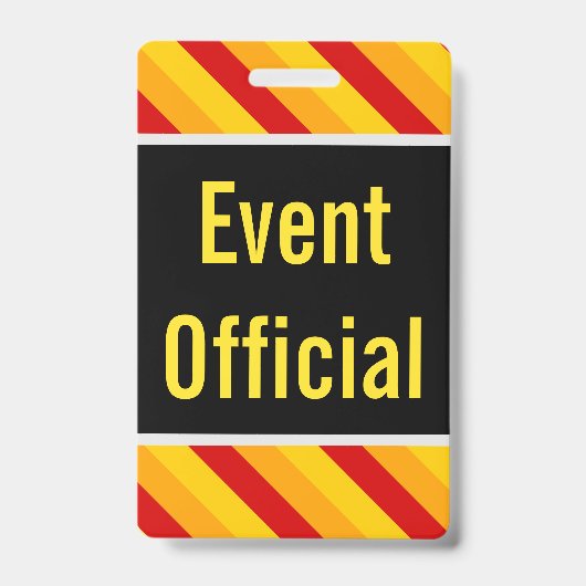 Opvallende "Event Official" Badge (Voorzijde)