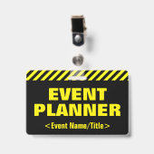 Opvallende "EVENT ORGANISATOR" Badge (Voorzijde met clip)