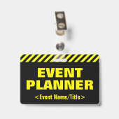 Opvallende "EVENT ORGANISATOR" Badge (Achterkant met clip)