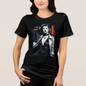 Opvallende femme fatale film-noir Tri-Blend shirt (Voorkant)