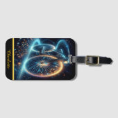 Opvallende fiets, ingewikkeld ontworpen bagagelabel (Voorkant (horizontaal))