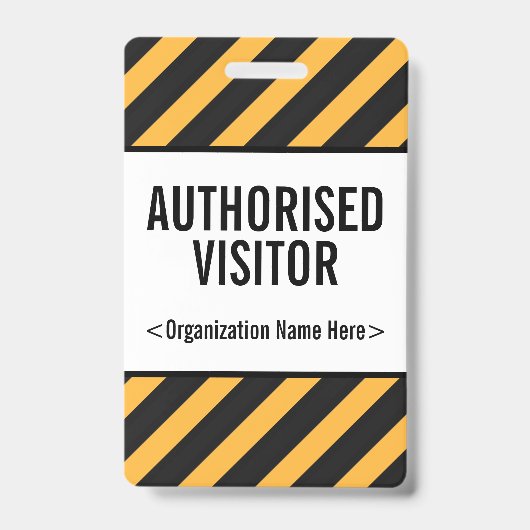 Opvallende "GEAUTORISEERDE BEZOEKER" Badge (Voorzijde)