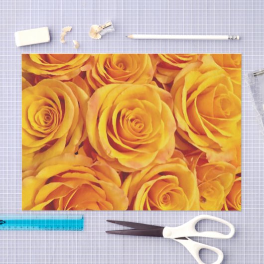 Opvallende gele rozen tissuepapier (Craft)