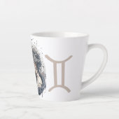 Opvallende Gemini Symbool Kunstwerk Latte Mok (Rechts)