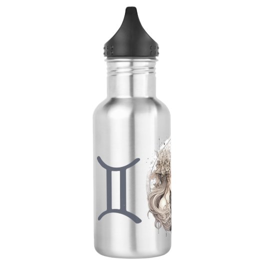 Opvallende Gemini Symbool Kunstwerk Waterfles (Links)