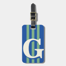 Opvallende gepersonaliseerde initiaal, blauwe en g