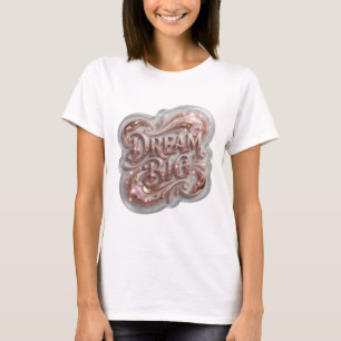Opvallende Gold DREAM BIG T-shirt