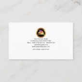 Opvallende gradiënt gele huizen bouwaannemer visitekaartje (Achterkant)