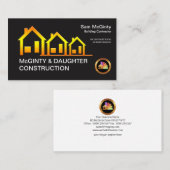 Opvallende gradiënt gele huizen bouwaannemer visitekaartje (Voorkant / Achterkant)