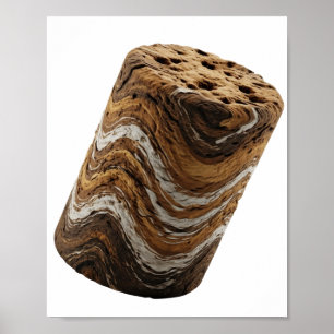 Opvallende Grijze ABSTRACTE KUNST Modeprint Poster
