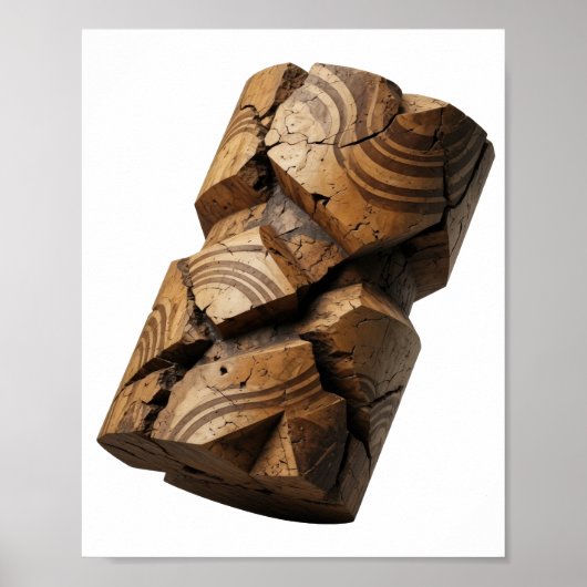 Opvallende grijze ABSTRACTE KUNST Statement Design Poster (Voorkant)