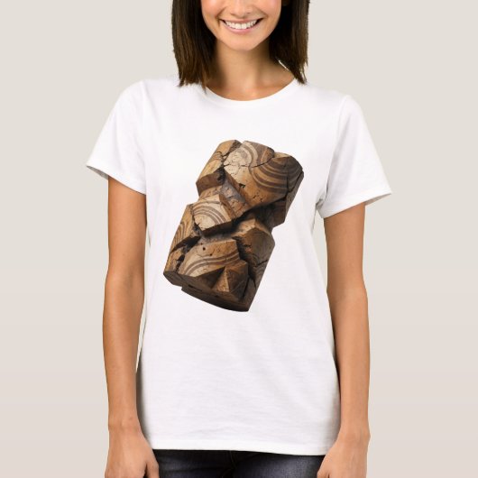 Opvallende grijze ABSTRACTE KUNST Statement Ontwer T-shirt (Voorkant)