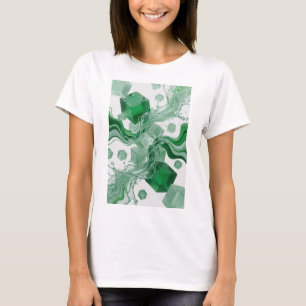 Opvallende groene ABSTRACT ART Statement T-shirt
