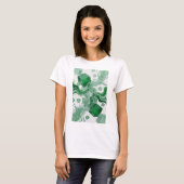 Opvallende groene ABSTRACT ART Statement T-shirt (Voorkant volledig)