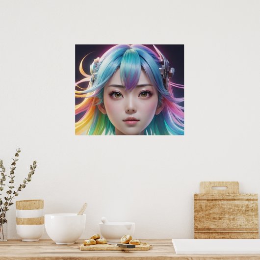 Opvallende grote ogen poster (Keuken)