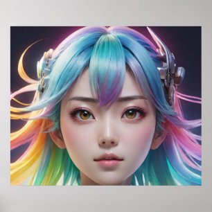 Opvallende grote ogen poster