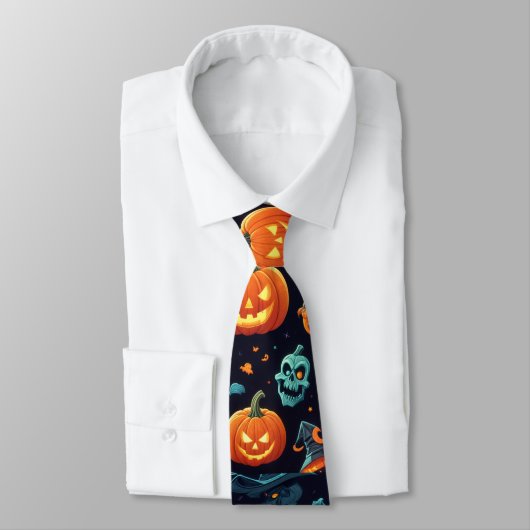Opvallende Halloween Icons Stropdas (Gebonden)