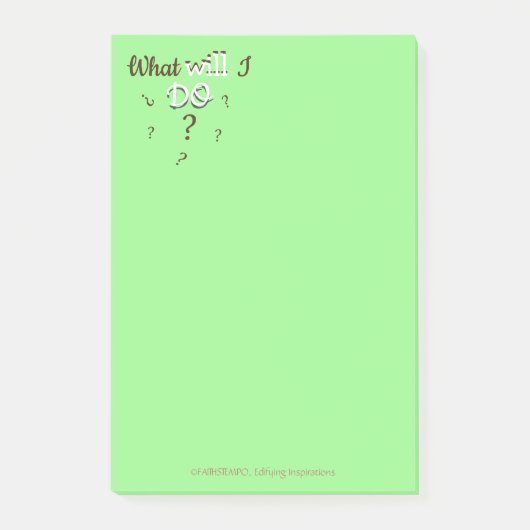 Opvallende inspiratie: "Wat zal ik doen?" Post-it® Notes (Voorkant)