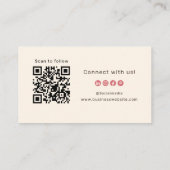 Opvallende kant-en-klare bakkerij QR-code Visitekaartje (Achterkant)