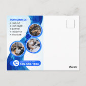 Opvallende kapperszaak kapperskapster kapster briefkaart (Achterkant)