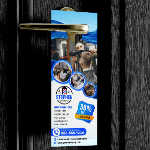 Opvallende kapperszaak kapperskapster kapster deurhanger