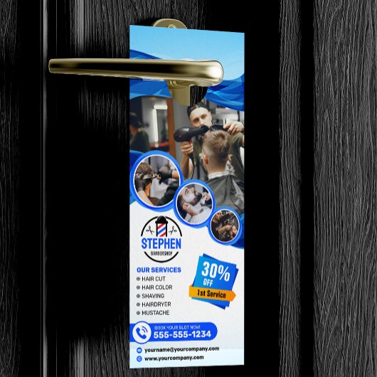 Opvallende kapperszaak kapperskapster kapster deurhanger