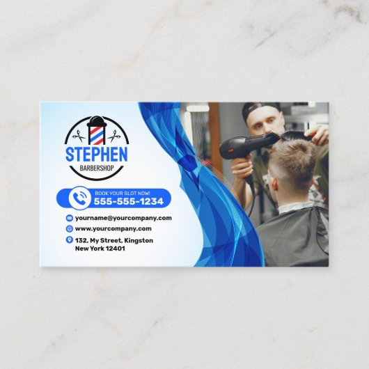 Opvallende kapperszaak kapperskapster kapster visitekaartje (Voorkant)