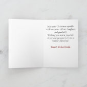 Opvallende Kerstherten Gevouwen Vakantie Kaart (Binnen)