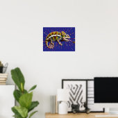 Opvallende kleurrijke kameleon poster (Thuiskantoor)