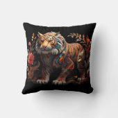 Opvallende kleurrijke Tiger Home Decor Kussen (Achterkant)