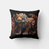 Opvallende kleurrijke Tiger Home Decor Kussen (Voorkant)