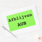 Opvallende koffer sticker met eigen tekst (Envelop)