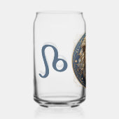 Opvallende Leo Symbool Artwork Blikvorm Glas (Voorkant)