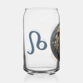 Opvallende Leo Symbool Artwork Blikvorm Glas