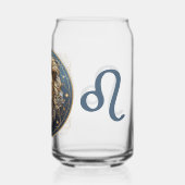 Opvallende Leo Symbool Artwork Blikvorm Glas (Achterkant)