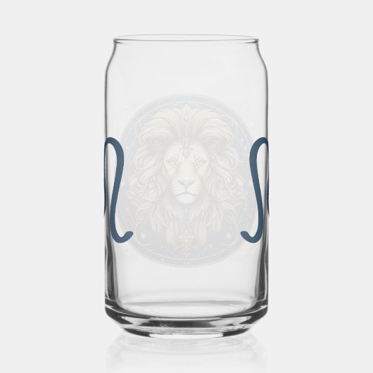 Opvallende Leo Symbool Artwork Blikvorm Glas (Rechts)