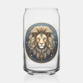 Opvallende Leo Symbool Artwork Blikvorm Glas (Links)