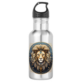 Opvallende Leo Symbool Artwork Waterfles