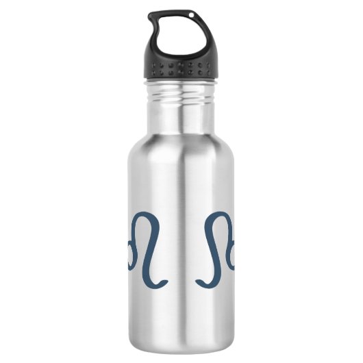 Opvallende Leo Symbool Artwork Waterfles (Achterkant)
