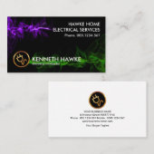Opvallende lichtgolven elektrotechnicus visitekaartje (Voorkant / Achterkant)