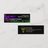 Opvallende lichtgolven met twee bliksemschijven mini visitekaartje (Voorkant / Achterkant)