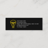 Opvallende lichtgolven met twee bliksemschijven mini visitekaartje (Achterkant)