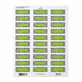 Opvallende limegroene afstudeeradreslabels etiket (Full Sheet)
