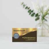 Opvallende luxe goudcurves visitekaartje (Staand voorkant)