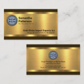 Opvallende luxe gouden lijnen importeren exportere visitekaartje (Voorkant / Achterkant)