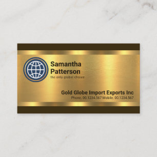 Opvallende luxe gouden lijnen importeren exportere visitekaartje