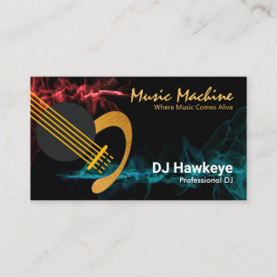 Opvallende muziekgeluidsgolven Professional DJ Visitekaartje