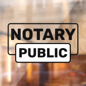 Opvallende notaris Openbare Kennisgeving Raamsticker (Vel 2)